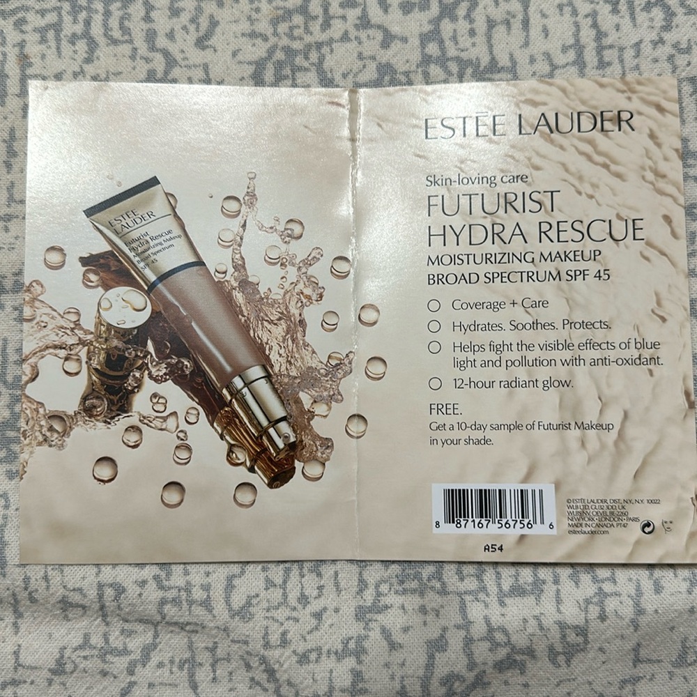 3 for $10 Ester Lauder foundation samples